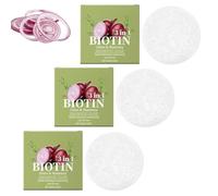 Barra de champú de romero de cebolla, barra de champú de biotina, jabón para el cabello Rosemary, para el crecimiento del cabello, limpieza profunda e hidratación, tamaño de viaje, sin plástico