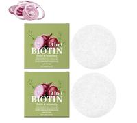 Barra de champú de romero de cebolla, barra de champú de biotina, jabón para el cabello Rosemary, para el crecimiento del cabello, limpieza profunda e hidratación, tamaño de viaje, sin plástico, para