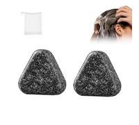 Barra de champú del triángulo de la naturaleza, champú de jabón negro de la naturaleza, barra de champús oscuro, hidratación orgánica de la hidratación del cabello, para mujeres y hombres (2pcs)