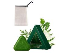 Barra de champú del triángulo de la naturaleza, champú de jabón sólido a base de plantas naturales para cuidado y crecimiento del cabello para mujeres y hombres (Pack of 1)