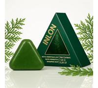Barra de champú del triángulo de la naturaleza, champú sólido a base de plantas naturales, para el cuidado del cabello y el crecimiento del cabello para mujeres y hombres (1PC)