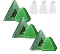 Barra de champú del triángulo de la naturaleza, Nature Seven Green Soap Champoo, barra de champús sólidos a base de plantas, cuidado del cabello a base de hierba, Limpieza suave y cuidado (3pcs)