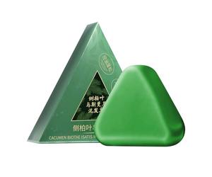 Barra de champú natural, 120 g, jabón verde, con 9 extractos de plantas, espuma rica y duradera, cuida el cuero cabelludo y protege el cabello, para hombre y mujer