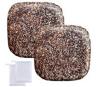 Barra de champú natural de 2 piezas, jabón en barra de champú marrón de aminoácidos tradicional con 2 redes de espuma, calmante y fortalece el cabello para mujeres y hombres, 4 piezas/juego