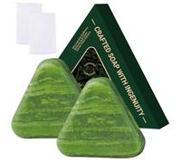 Barra de champú Natural triangular, barras de champú Usman Grass, calmante y fortalece el cabello para mujeres y hombres, 2 uds.