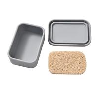 Barra de champú sólido titular grande a prueba de fugas caja de jabón de viaje caja de jabón de silicona con capa de drenaje adecuado para camping, gimnasio, baño, Essentials al aire libre