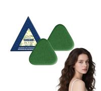 Barra de champú triangular natural para el cuidado del cabello - Barras de champú y acondicionador sólidos para mujeres y hombres, Barra calmante y suavizante para el cabello, 120g (2 Cajas)