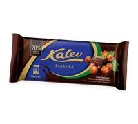 Barra de chocolate amargo con avellanas enteras (100 g) - Marca Estonia Kalev [Paquete de 18]