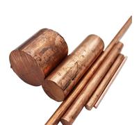 Barra de cobre Barra redonda de cobre 2 mm, 3, 4, 5, 6, 7, 8, 10, 12, 15, 20, 22, 23, 25, 26, 28, 30, 40, 50, 60, 70, 80, 90(Length 250mm,8mm 1pc)