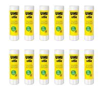 Barra De Cola UHU 8.2g Cola Multiusos Sin Solventes Paquete De 12
