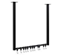 Barra de colgar fenton con 12 perchas metal negro 7x60x60 cm