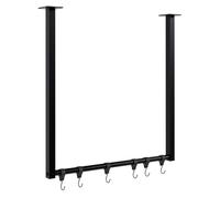 CLP Barra de Colgar Fenton con 6 Perchas I Barra de Colgar para Montaje en Techo I Barra de Colgar metálica, Tamaño:60x60 cm