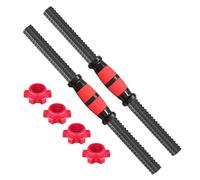 Barra de conexión de barra, juego de conexión de barra de mancuernas, mango de agarre de barra de conexión de fitness, herramienta deportiva con anillos de retención para ejercicios de espalda, brazos