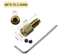 Barra de conexión de portabrocas autoajustable de latón para motores M8, complemento perfecto para tu juego de herramientas (M8-2,35 mm)