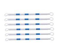 Barra de cono de tráfico retráctil: telescópica de PVC de 3,9 a 6,5 pies, for estacionamiento/construcción de carreteras/barricada de áreas peligrosas(Blue-white,6pcs)