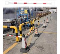 Barra de Cono Extensible para Seguridad Vial, Paquete de 4, Barrera de estacionamiento roja para Entrada, construcción de plástico Duradero para Obras Viales y Zonas de construcción.