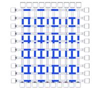 Barra de conos de tráfico retráctil ajustable de 1,2 a 2 metros - Barrera portátil for construcción/reparación de carreteras/gestión de eventos(Blue-white,20pcs)