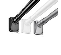 Barra de cortina ajustable sin taladro, 40-500 cm, 3 m, montaje en techo para barra de cortina de ducha grande, barra de tensión extensible (gris, 410-500 cm)