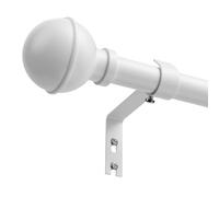 Barra de cortina blanca mate, 81-238 cm, extensible de 16 mm, para salón, dormitorio, cocina PeSenp