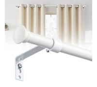 Barra de Cortina Blanco Extensible 71-280 cm 2 Piezas, 16mm Diámetro Juego de Barras de Cortina Robustas Barra de Cortina, Barras de Cortina de Metal