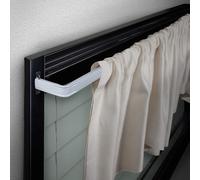 Barra de cortina con costura de seguridad de 3"" de Rod Desyne, 28-48 pulgadas, color blanco