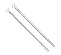 Barra de cortina con gancho en S, barra de tensión inalámbrica para ventana, paquete de 2 pulgadas con ganchos en forma de S para un funcionamiento seguro y fácil de la cortina