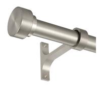 Barra de cortina corta de 12 a 20 pulgadas, telescópica, barra de cortina lateral ajustable, barra de metal ajustable de 1 pulgada, níquel mate