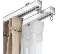 Barra de cortina curvada flexible de 1,8 m, PVC y ruedas silenciosas de metal, ideal para duchas y caravanas y fácil instalación, perfecta para el hogar y los viajes.