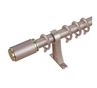 Barra de cortina de aleación de aluminio con varilla romana engrosada, riel de cortina simple for el hogar, accesorios de cortina de una sola varilla, sin decoloración ni óxido(240cm)