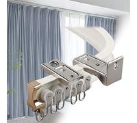 Barra de cortina de aluminio curvable, fácil de cortar e instalar, montaje en techo para diseños curvos, varillas trapezoidales flexibles para tratamientos de ventanas personalizados