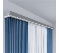 Barra de cortina de aluminio de doble riel de 18 pies para montaje en pared para una fácil instalación, ideal para decoración del hogar y elegantes tratamientos de ventanas