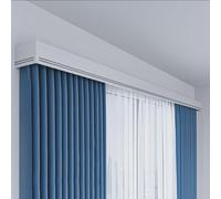 Barra de cortina de aluminio de doble riel de 18 pies para montaje en pared para una fácil instalación, ideal para decoración del hogar y elegantes tratamientos de ventanas