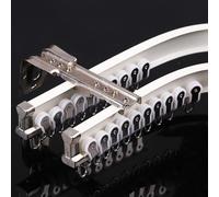 Barra de cortina de aluminio flexible ajustable para divisores curvos e instalación de riel de techo para todas las formas de ventana. Versátil y solución