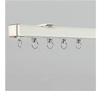 Barra de cortina de aluminio resistente, kit completo de riel para ventana de bahía, divisor de techo para cortinas pesadas, diseño duradero que reduce el ruido para una decoración elegante del hogar