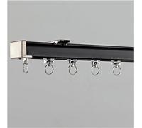 Barra de cortina de aluminio resistente, kit completo de riel para ventana de bahía, divisor de techo para cortinas gruesas, diseño de reducción de ruido, fácil instalación, elegante decoración del