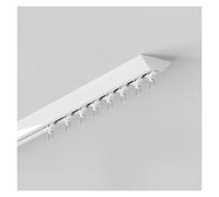 Barra de cortina de aluminio ultrafina, riel de perfil bajo de 1,4 cm, 100 cm, perfecta para oficina, hotel, decoración de dormitorio, elegante diseño blanco, ideal para uso en interiores y exteriores