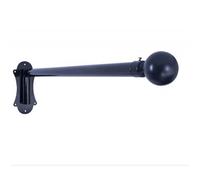 Barra de cortina de brazo giratorio resistente, 70 cm, ajustable, con piezas finales, para cocina, baño y uso minorista, elegante y
