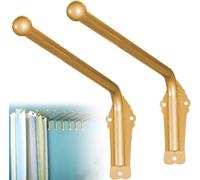 Barra de Cortina de Brazo oscilante de Alta Resistencia con remates, Barra de Puerta para Paneles Laterales, Soporte para Cortinas de Ventana, Brazo para Cortinas, riel para Cortinas de Puer