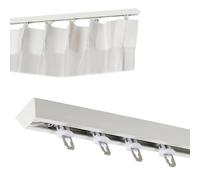 Barra de cortina de cocina y barra de cortina de ducha, barra ajustable de 1,6 m para baño, armario, balcón, perfecto para efectos de gasa y oscurecimiento