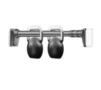 Barra de cortina de ducha ajustable resistente - Barra de tensión sin taladro, barra telescópica extensible para ventanas, duchas y separadores de habitación (gris, 410-500 cm)