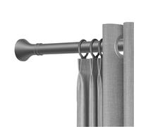 Barra de cortina de ducha ajustable y resistente, barra de tensión antideslizante para baño, armario, divisor de habitación y patio al aire libre, 40196 pulgadas (gris, 260350 cm)