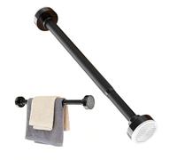 Barra de cortina de ducha - Barra de presión telescópica, construcción de acero pintado, instalación en pared, uso versátil para divisor de habitación | Balcón esquina lavadero Armario Espace do