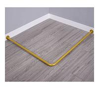 Barra de cortina de ducha esquinera en forma de L, color dorado, 90 x 110 cm, estante de vestidor elegante y diseño elegante para decoración del hogar y soluciones de baño