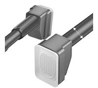 Barra de cortina de ducha extensible de 40 a 500 cm, tensión telescópica sin taladro, barra de ducha para baño, dormitorio, ventana, armario(Gris,70-120cm/28-47in)