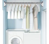 Barra de cortina de ducha telescópica ajustable de 410500 cm, barra de extensión sin taladro, para baño, dormitorio, armarios y puertas, fácil instalación, uso versátil, diseño que ahorra espacio