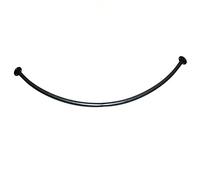 Barra de cortina de esquina de metal negro con estantes de 120 x 120 cm, barra cuadrada de cortina de ducha para vestidor