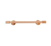 Barra de cortina de madera maciza B de 320 cm, barra de montaje lateral con soporte deslizante silencioso, ideal para decoración de dormitorio y sala de estar y elegante accesorio para el hogar