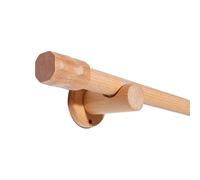 Barra de cortina de madera maciza, barra de cortina resistente, empalme de montaje lateral perforado, dormitorio, sala de estar, barra individual, barra doble, 29mm, 1 pieza(320cm(125.9in),Single pole