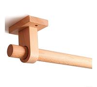Barra De Cortina De Madera Para Ventanas, 29mm Diámetro Decorativo Varillas De Cortina Con 2 Soporte De Soporte Y Tornillos Tarea Pesada Solo Barra De Cortina Para Ventana, Puerta-A-120CM