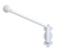 Barra de cortina de metal resistente con brazo oscilante de rotación de 180° para cortinas con ojales, color latón, longitud ajustable, 50/70/90/120 cm, soporte de exhibición de ventana